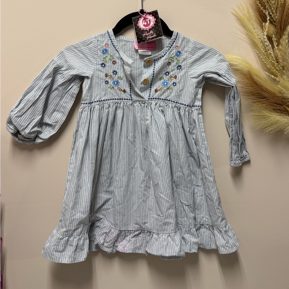 Good Lad Blue Striped Casual Dress